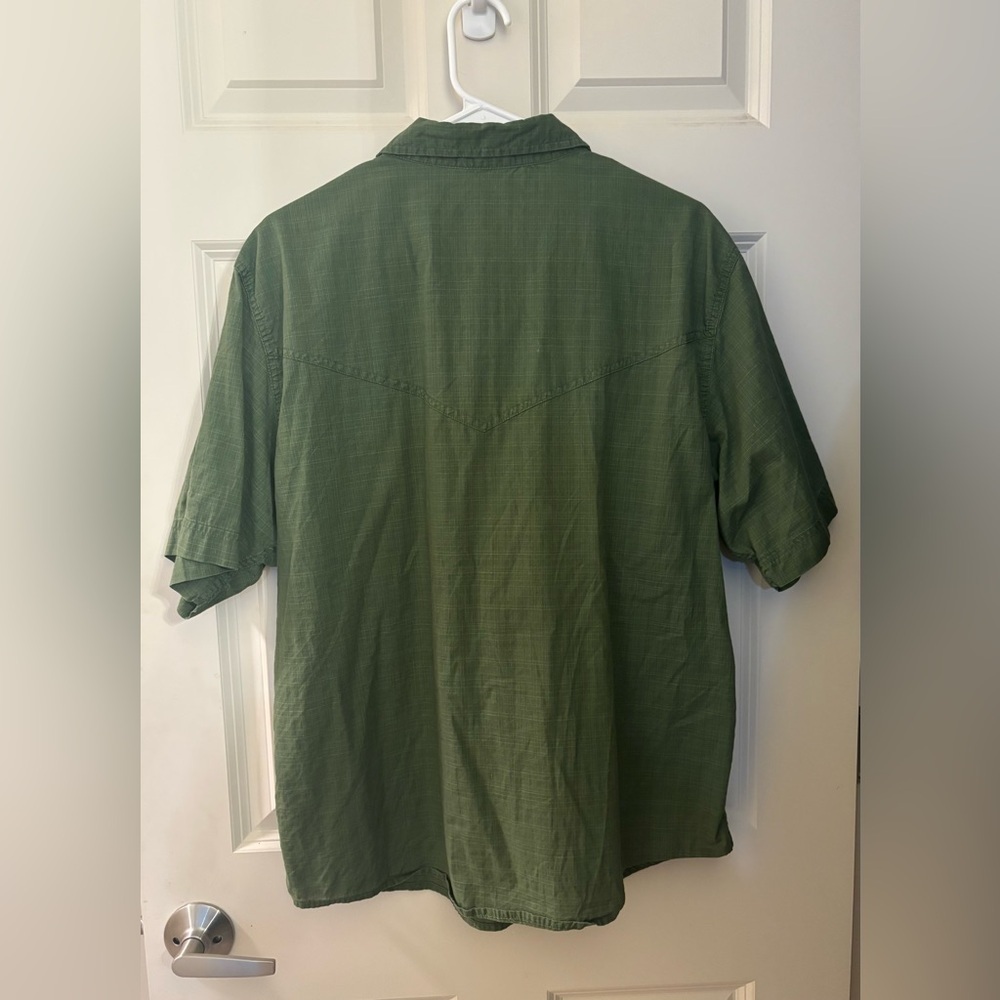 Mountain Hardwear Cotton Blend Button Down Short Sleeve in Green, Size L - Picture 6 of 9